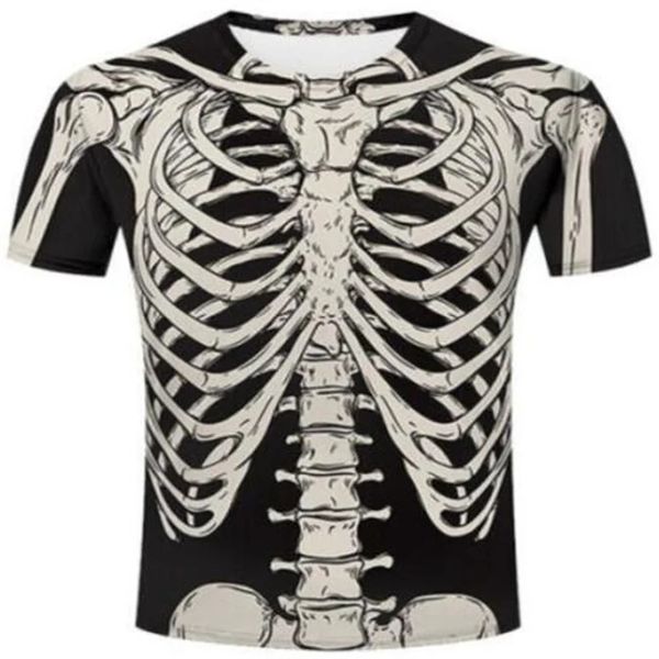 Homens de camiseta mulher esqueleto splanchna 3d impressão y2k t camisetas grandes harajuku streetwear infantil tees de moda homem tops de hip hop 240410