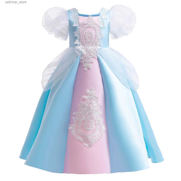 Девушка платья цветочные принцесса платье для девочек летняя с коротким рукава