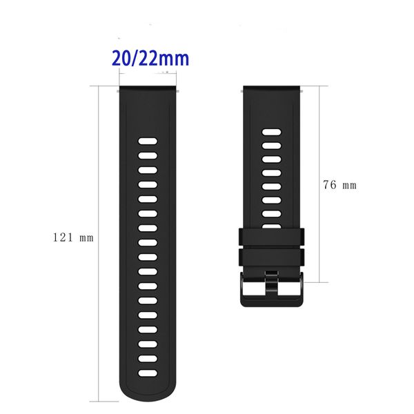 Faixa de silicone Strap for xiaomi watch color 2 smartwatch band para Garmin Venu 2/Vivoactive 3 4 Para Amazfit GTS 2E Sports Sports Bracelet