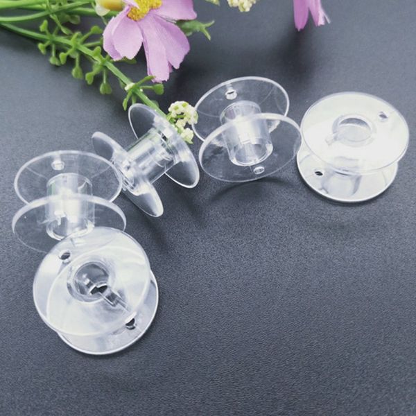 5pc Dikiş Makinesi Bobbin Tutucu Kapalı Sargı Makinesi Saklama Kutusu Şeffaf Plastik Tek Bobbin Kılıf Dikiş İpliği