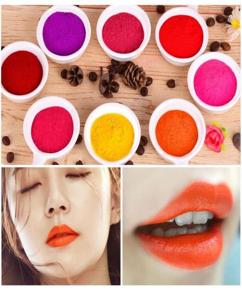 DIY Lippenstiftpigmentpulver Lipgloss Pigment für DIY Lipgloss Pulver rotrosa Make -up -Werkzeuge Make -up Comestics Gloss9112131