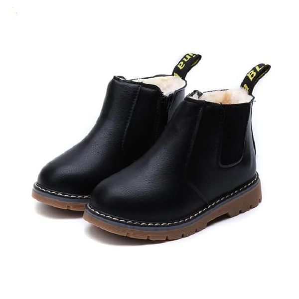 Botas de inverno para meninos de novo garotos para menina quente criança sapato infantil bota de couro impermeável 1 2 3 4 5 6 7 8 9 10 11 12 anos