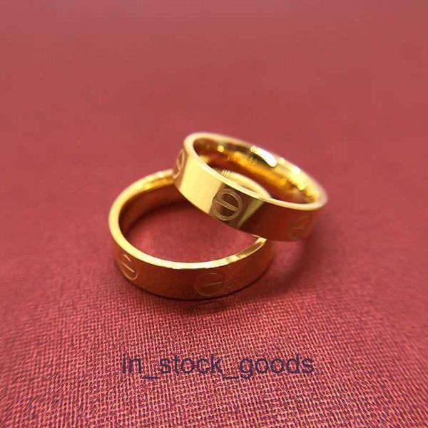 Anelli di design di fascia alta per donna anello carter imitazione anello femminile edizione ampia anello nuziale gratis coppia coppia oro anello placcato originale 1: 1 con logo