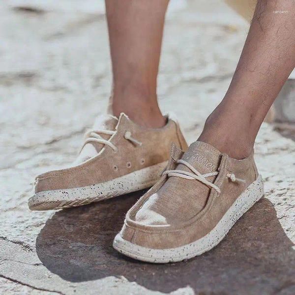 Scarpe casual maschi vulcanizzati di grandi dimensioni di tendenza estiva traspirante tela