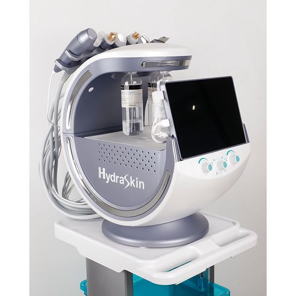 Neuankömmlinge 7 in 1 Hautanalyse H2O2 kleine Blasen Aqua Peeling RF Fare Care Pore Schrumpfung Akne -Behandlung Haut Rejuvernation Hydradermabrasion Gesichtsgerät