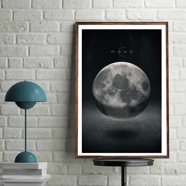 Weltraumthema Planeten Poster Drucke Sonne Mercury Venus Erde Mars Jupiter Saturn Uranus Neptune Pluto Art Canvas Malerei Bilder