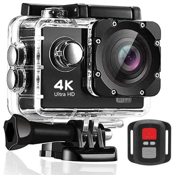 Telecamere 4K Ultra HD Mini Action Camera 2.0 Poinch Schermo WiFi Remote Control Wifi Impossibile registrazione video di casco impermeabile Sport Cam camma Sport Cam