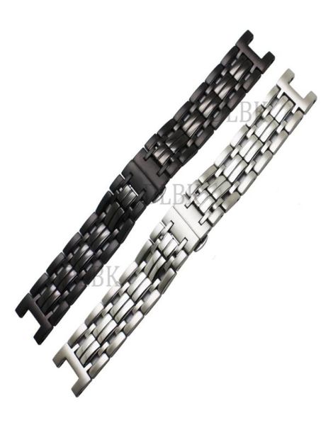 20 22mm Man Women Interface côncavo Interface Pure Solid Solleless Polishishished Slowled Sport Watch Band Strap Strap Fivelele Bracelet3506111