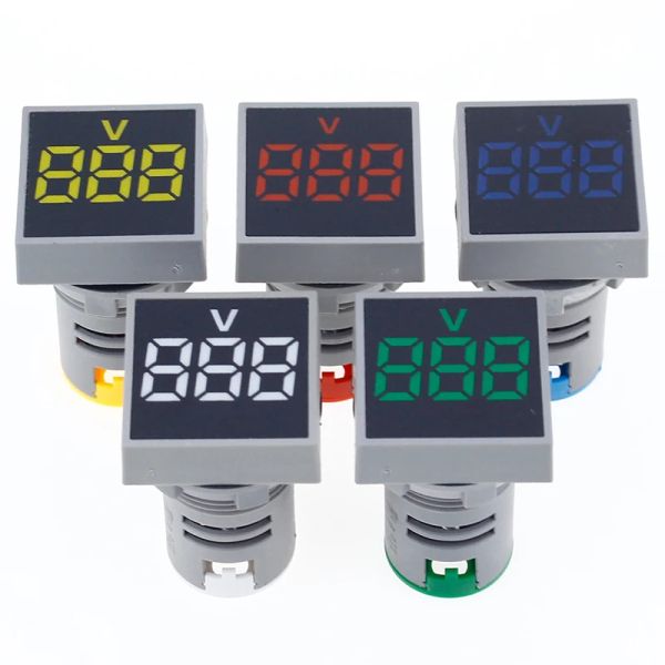 22mm Wechselstrom 60-500 V Voltmeter Quadrat-Panel LED Digitalspannungsmesser Indikatorlicht