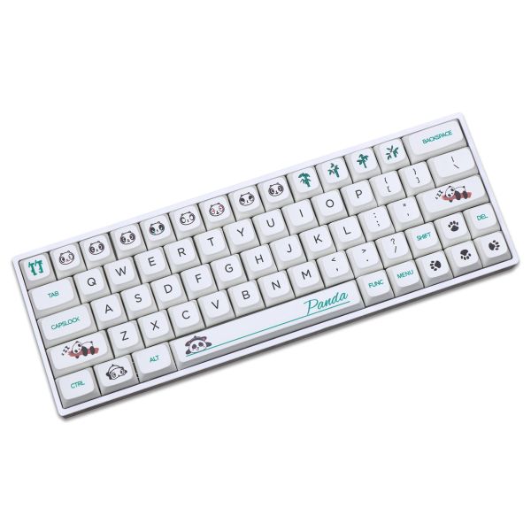 Acessórios Chaps para teclado mecânico, tema panda, 134 teclas Conjunto, PBT, perfil XDA, sublimação de corante, opaca