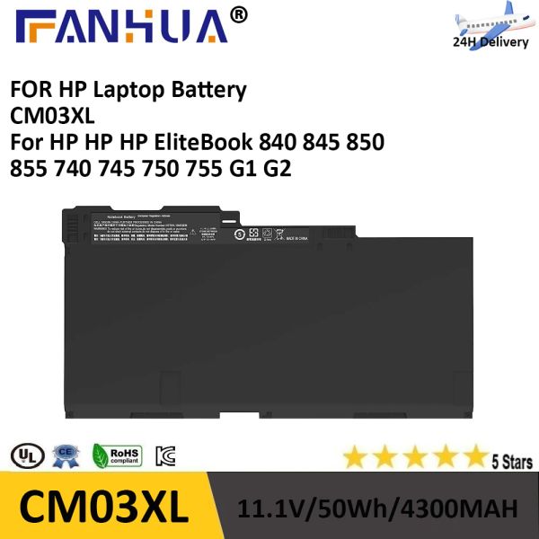 Batterie batterie CM03 CM03XL Batteria per laptop per HP EliteBook 840 845 850 855 740 745 750 755 G1 G2 Serie Notebook FIT