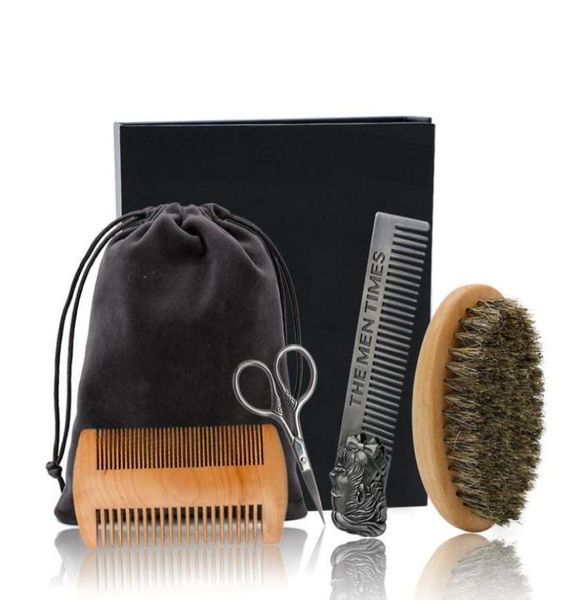 Pincéis de cabelo barba pente de pente de óleo dupla em forma de cabeça ferramenta de cuidados com cuidados profissional2100462