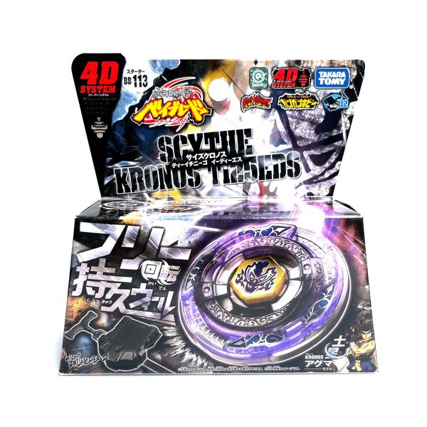 Tomy Beyblade Burst BB113 Scythe Kronos Booster Metal Fusion Fusion Top Toys Arena Fight Gyro Kid Gift Giappone 240329