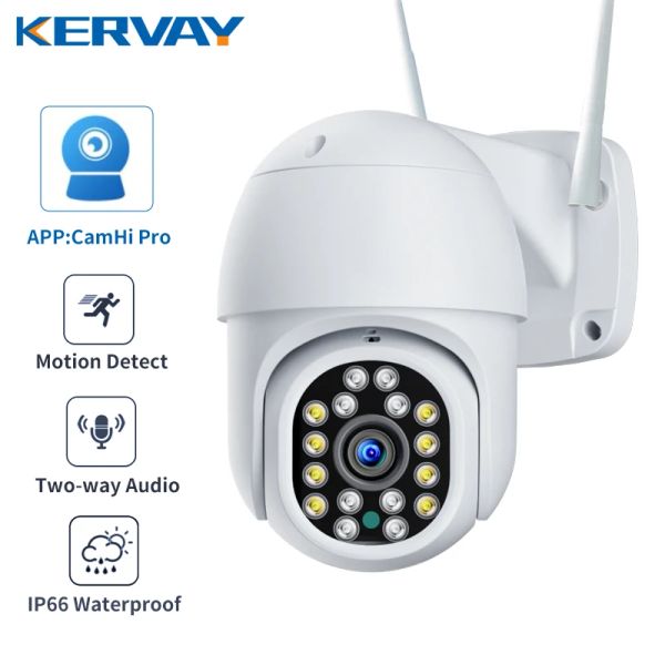 Lens Outdoor PTZ Wireless CCTV 1080p Full HD IP -Kamera Home Security 2MP WiFi -Kamera Bewegung Erkennungswaterdes RJ45/WiFi Dome Kamera