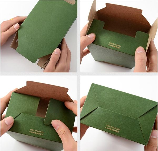 12 pezzi/lotto di carta Kraft Flip Lid Kraft, borse per buste per caramelle per biscotti, borsa per pacchetto di favore del matrimonio, rosso, marrone, blu, verde, sacchetti regalo neri