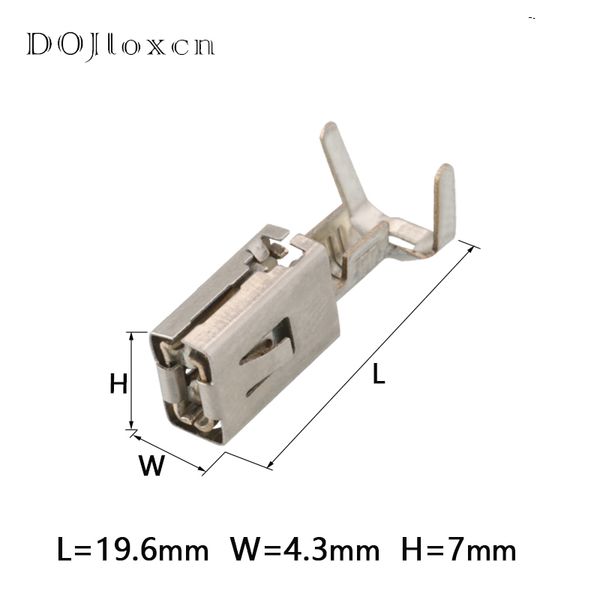 20/50/100/200 PCS 6,3 mm Automotic Kabel der weiblichen Klassenkupfer mit großem Quadratanterminal-Stecker 1241414-1 1241416-1