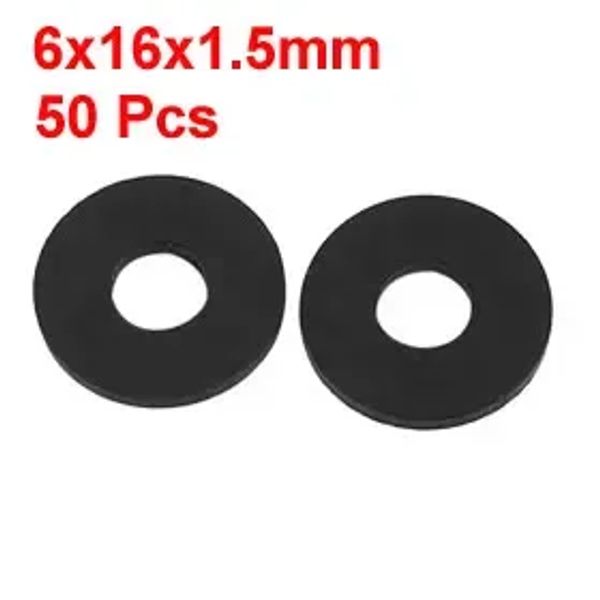 Uxcell Hot Sales 50pcs 3Sizes 11 мм 13 мм 16 мм od уплотнительный кольцо прокладка прокладка Плоская резиновая шайба для смесителя Grommet Black