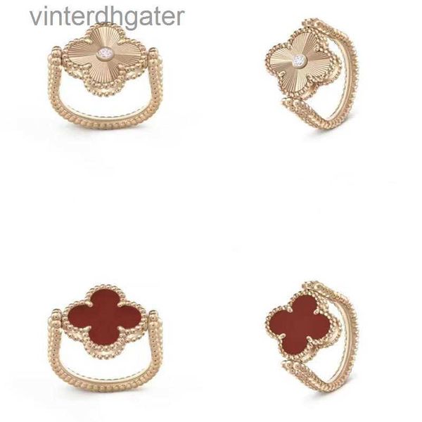 High End Vancefe Brand Designer Ringe für Frauen Laser Red Chalcedon