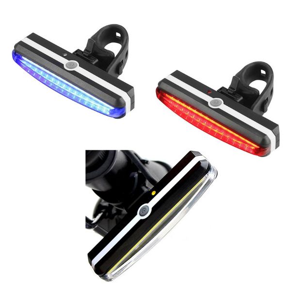 Ultra luminoso Bike Light USB USB ricaricabile ricaricabile in bicicletta Halta intensità posteriore LED Night Outdoor Cycling Safety Flashlight