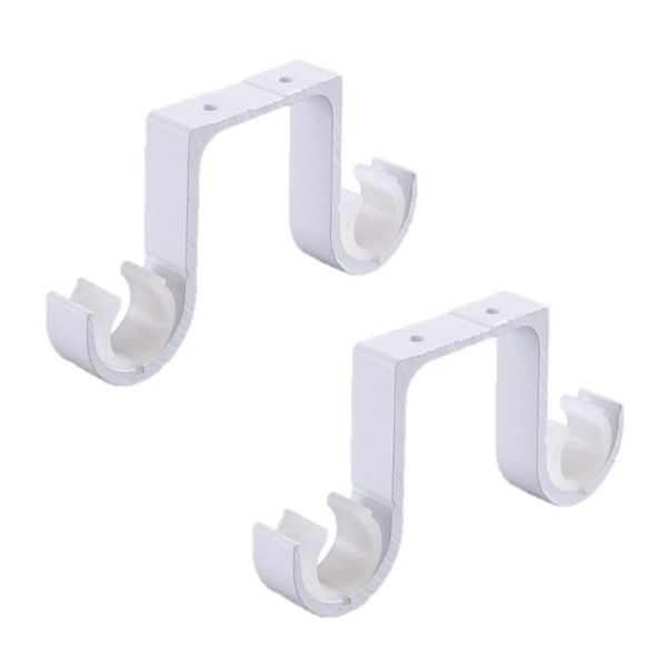 2pcs/conjunto suportes de haste de cortina dupla de janela hardware hardware hanguer decoração de casa montada no telhado q84d