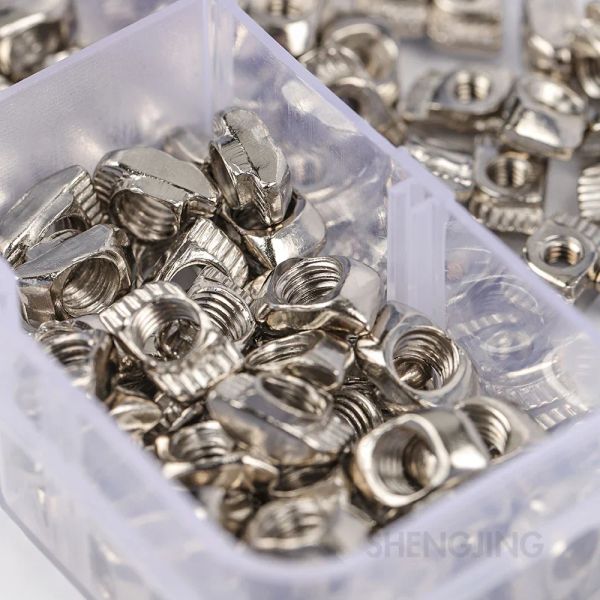 65/150/200 PCS 2020 Serie T-NUT SET TESTA KIT TATS KIT M3 M4 M5 NICKL NICKEL PLATTO PER ACCESSORI PROFILI ALLUMINIO