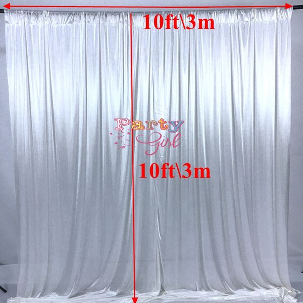 Preço no atacado Sheer Ice Silk seda cenário de cenário Painel de cortinas estágio de plano de fundo da cabine de eventos decoração de festa