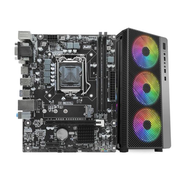 Материнские платы H310 Материнская плата компьютера 32 ГБ LGA1151 Microatx DDR4 Motherboard VGA/HDMICATIBLE/DVI PORTS 100M СЕТИ SATA USB3.0