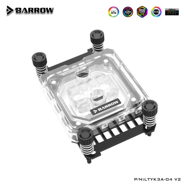 Refrigeração de Barrow Ltyk3a04v2, para blocos de água da CPU Ryzenamd/AM4/AM3, LRC RGB V2 Microwaterway Water Block Block de resfriamento de água