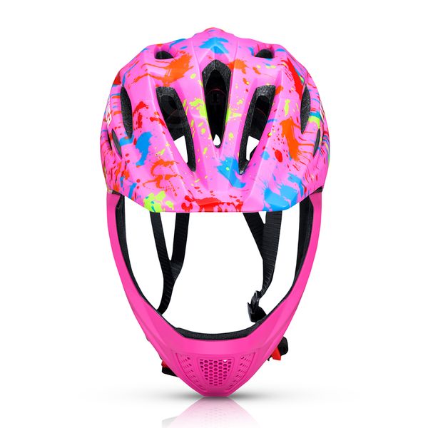 Hot Kid Boys Meninas Capacetes destacáveis Liderar capacetes de bicicleta Capacetes de bicicleta de rosto de rosto completo MTB Cascos Ciclismo S 46-53cm
