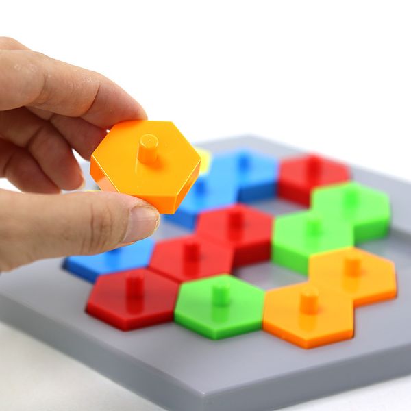 Kinder Montessori Denken Rätsel Spielzeug Interaktives Brettspiel Geometrische Form Farbe Logische passende pädagogische sensorische Spielzeuge