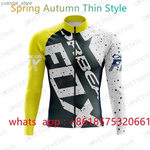 Camicie in bicicletta Tops Orbea Spring Cycling Sets camicie per bici da strada 2024 Magni ciclistica autunnale Set abbigliamento per biciclette a maniche lunghe RIDIN Y240410