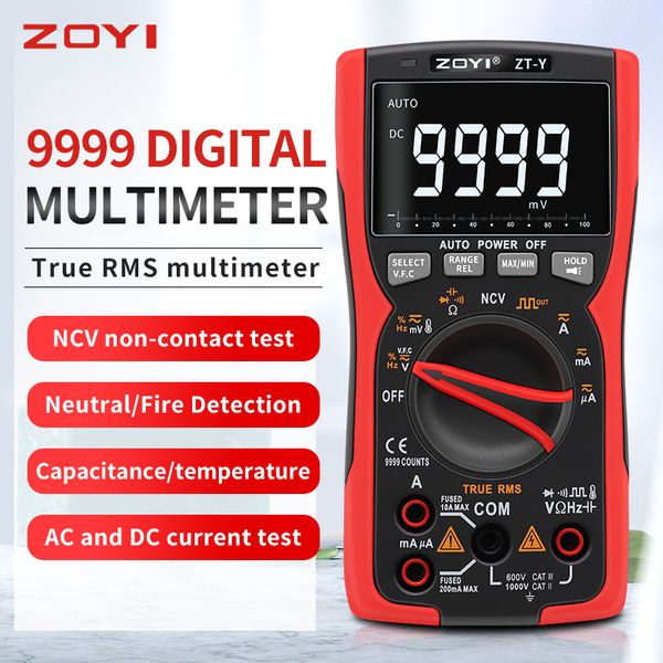 Professionelles digitales Multimeter Zoyi Zt-y True-RMS Analog Tester Strom-Voltmeter-Kondensator Temp VFC NCV Hz Messgerät