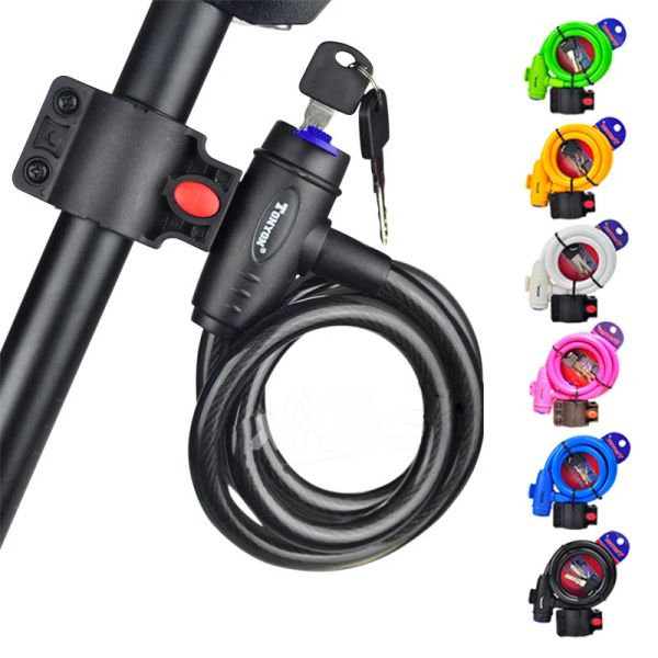 Lock de bicicleta universal de mountain bike com anel de arame Lock Dead Fly Riding Acessórios de ciclismo de bicicleta travas de bicicleta