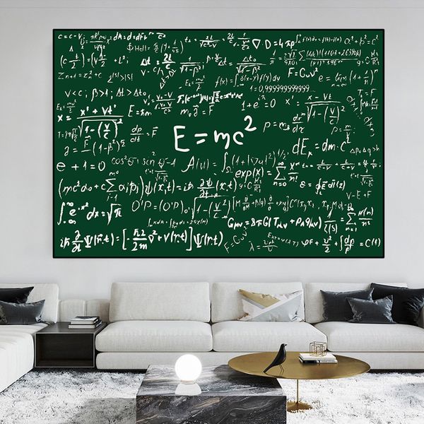 E MC2 Qualitätsformel Buchstabe Leinwand Malerei Making Mathematical Wall Pictures Wandbildplakate und Drucke Raum für Heimatkoration ohne Rahmen