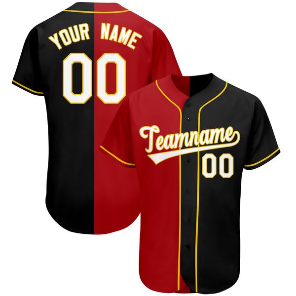 Camicie da baseball personalizzate stampate con il tuo nome squadra Numero Logo Fan Regali Maglie da baseball Maglie uniche Softball Uniforms Young/Men