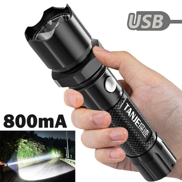 Bicicleta Luz de bicicleta Usb Recarregável lanterna LED Lâmpada Torch Ciclo montanhoso Ciclo de montanha dianteiro lumineira do farol lanterna Luzes de ciclismo