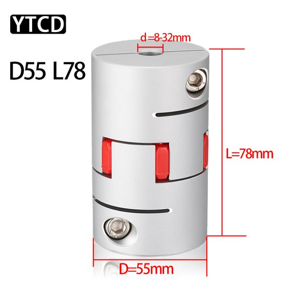 D55L78 Couplador de acoplamento de acoplamento de ameixa Couplador de alto torque para parafuso de servo para parafuso de parafuso de parafuso de parafuso