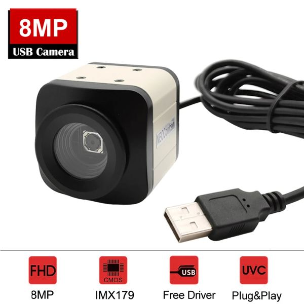 Webcams neocoolcam 8mp af hd pc webcam 8 megapixel imx179 sensor ccd 4k lente de foco automático.