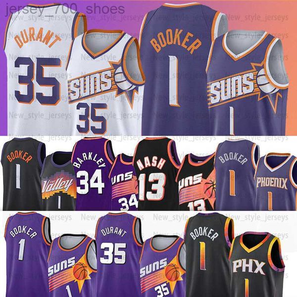 Mens Kevin Durant Basketball Jersey Phoenixs Sun Chris Paul Steve Nash Charles Barkley DeAndre Ayton Phx 2023/24 Fast Break Shirt