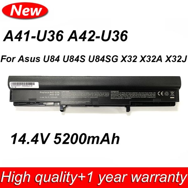 Batterien Neue A41U36 14.4V 5200MAH Laptop -Batterie für ASUS U36 U36J U36JC U36K U36KI U36S U36SD U36SG U82 U82E U82EE U82U X32V -Serie