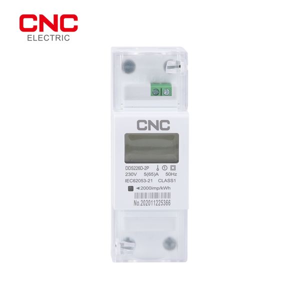 CNC DDS226D-2P LCD 65A 100A 220V 230 V 50 Hz 60 Hz Einphasen-Din-Rail-Energie-Messgerät Active Energy Import Export KWH