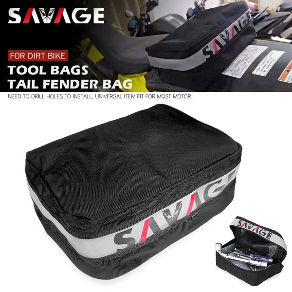 Universal Tail Bags Werkzeugbeutel Lagerung wasserdichtes Gepäck für Dirt Bike Pitbike Motocross Heck Fender Pack Motorradzubehör