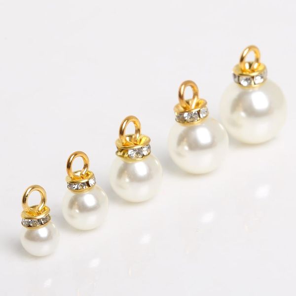 Hot 10 pezzi per perle rotonde in avorio per perle rotonde perle per donne abiti fai -da -te per perle di abbiglia