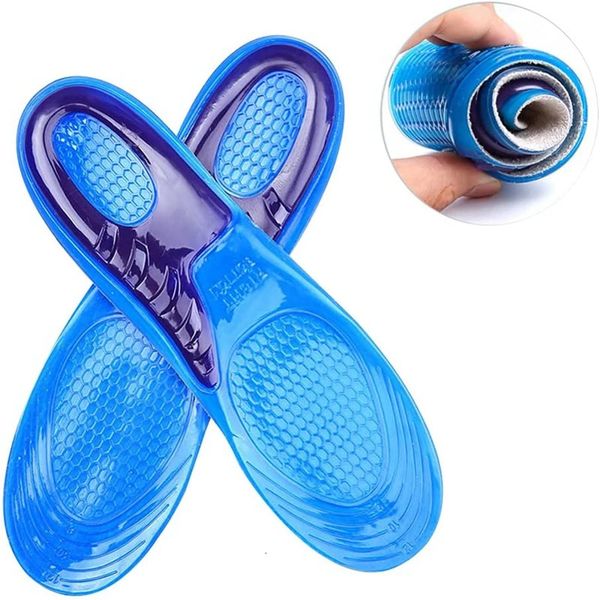 1Pair Silicone Insols for Shoes Ortic Arch Suporte Inserções de sapatos macios Sport Sport Anti-Slip Modelo para Man Women Shoe Sole 240329