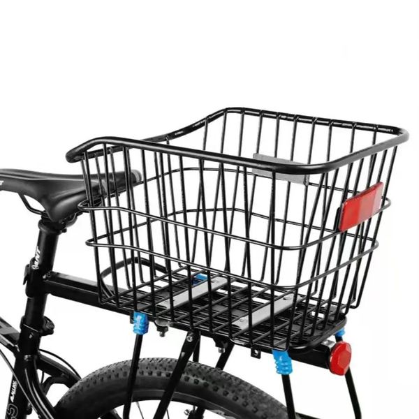 Bisiklet sepeti arka katlanır araba öğrenci çantası bisiklet yol bisiklet aksesuarları ışıkla 240329