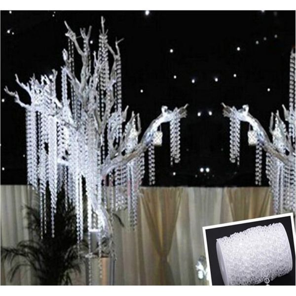 Party Supplie 30m perle in cristallo acrilico Diamond Clear Diamond Party Garland Chandelier Curtain Decorations295i