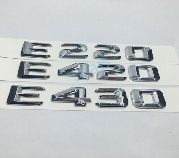 Значок эмблемы задних багажников автомобиля для Mercedes Benz W124 W211 eclass E220 E420 E430 Chrome Later