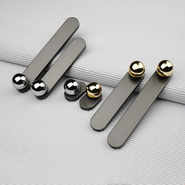 Современные золотые ручки для шкафов и ящиков Zinc Allloy Furniture Kitchen Handles Ручки ящики черный хромированный шкаф