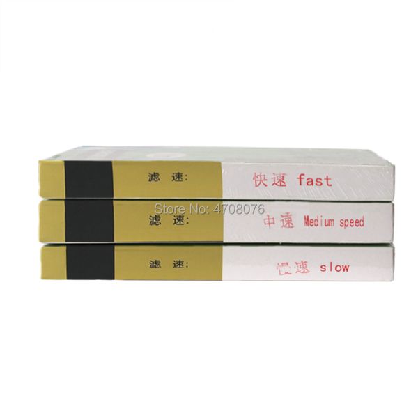 Laborfilterpapier kreisförmiger qualitativer Filterpapier für Trichter mit schneller/mittlerer/langsamer Geschwindigkeit 100pcs/Box Dia18cm 1 Box/Pack
