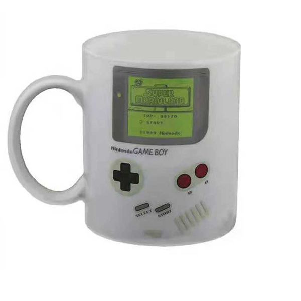 Canecas canecas Máquina de jogo engraçado Descoloração caneca Kawaii Copo Original Canecas Cúpulas de Coffeeas Alterar canecas Sublimação Blanks Drinkware Bar 240410